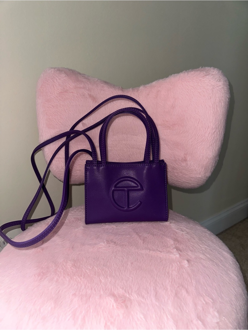 Telfar Purple Mini Shopping Bag Crossbody